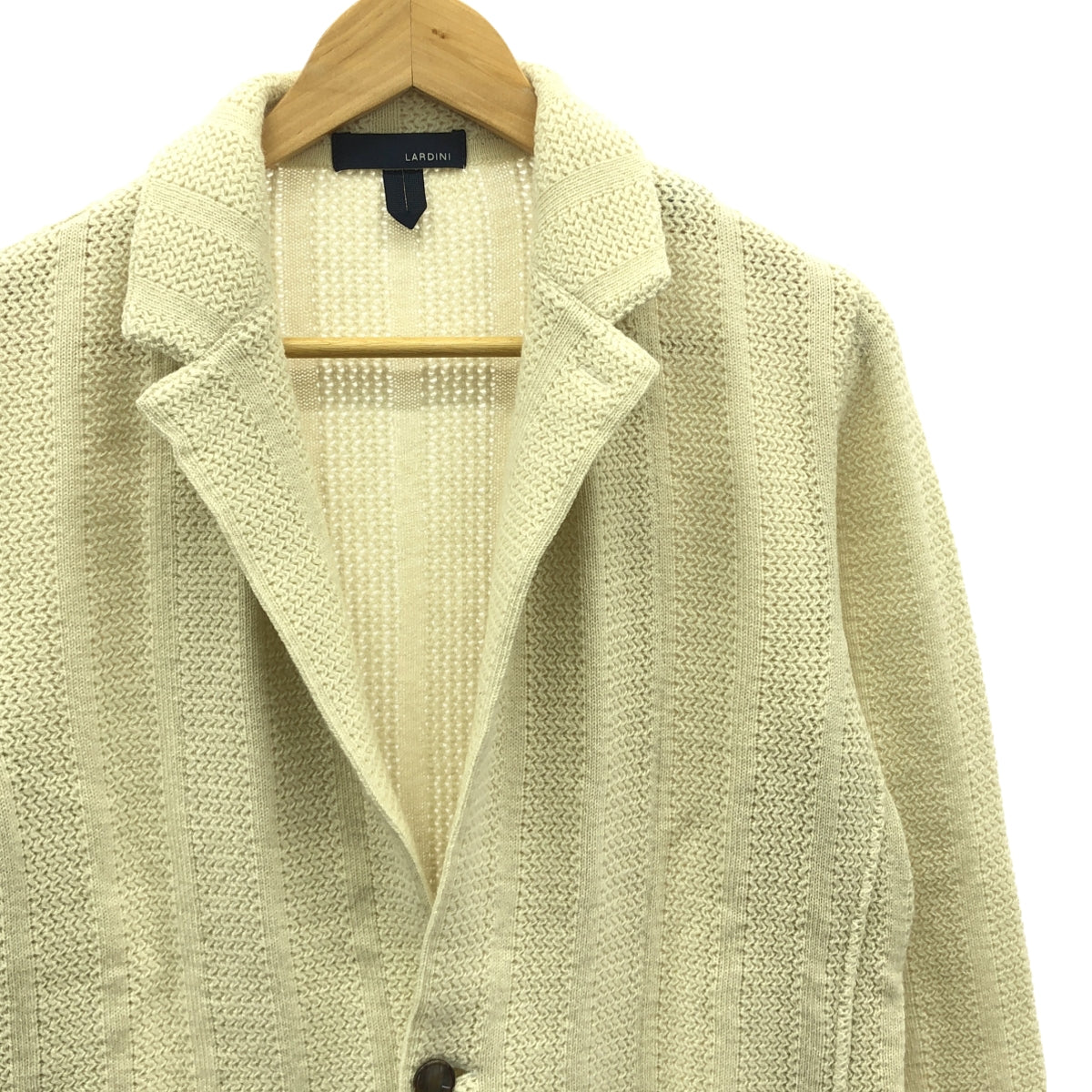 LARDINI | Wool cashmere 2B tailored knit jacket | M | Men's