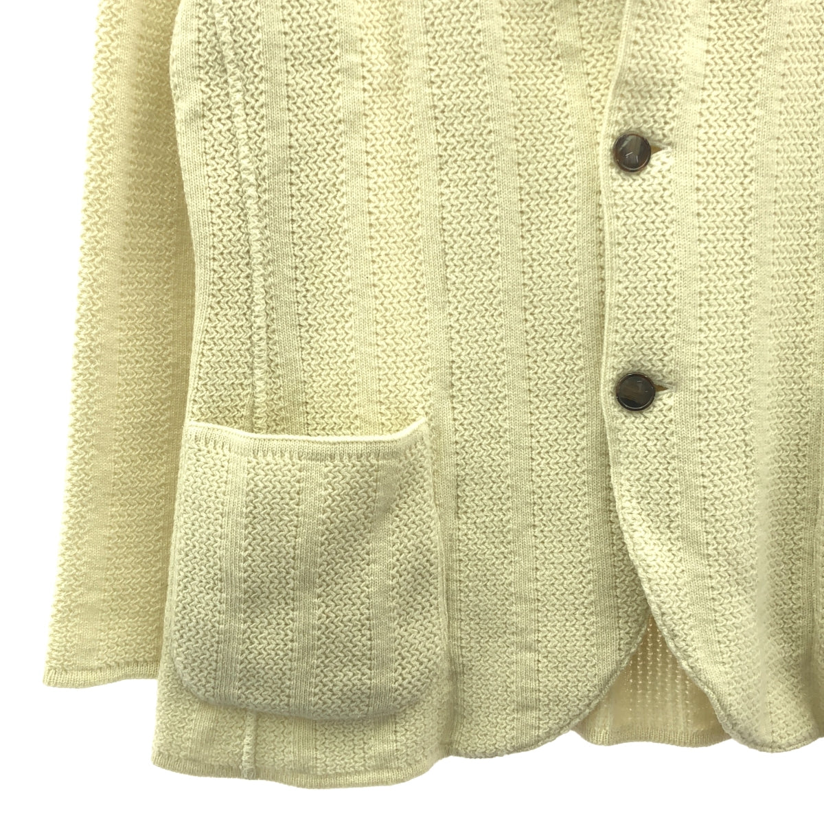 LARDINI | Wool cashmere 2B tailored knit jacket | M | Men's