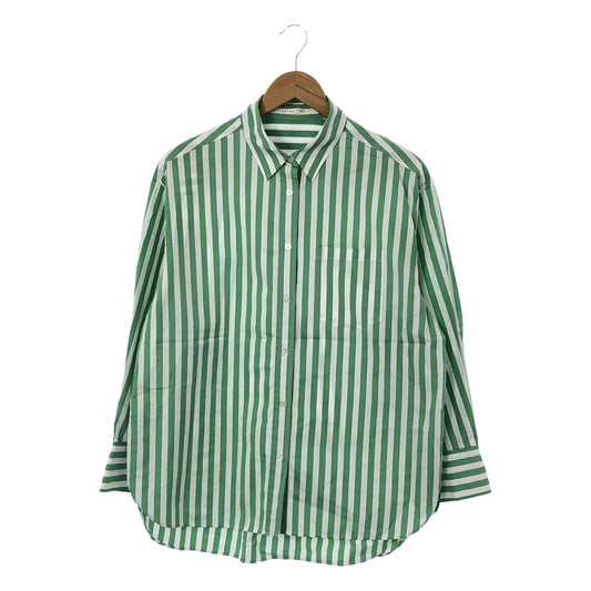 ESTNATION | 2023SS | Striped Big Regular Shirt | 38 | Green | Women's