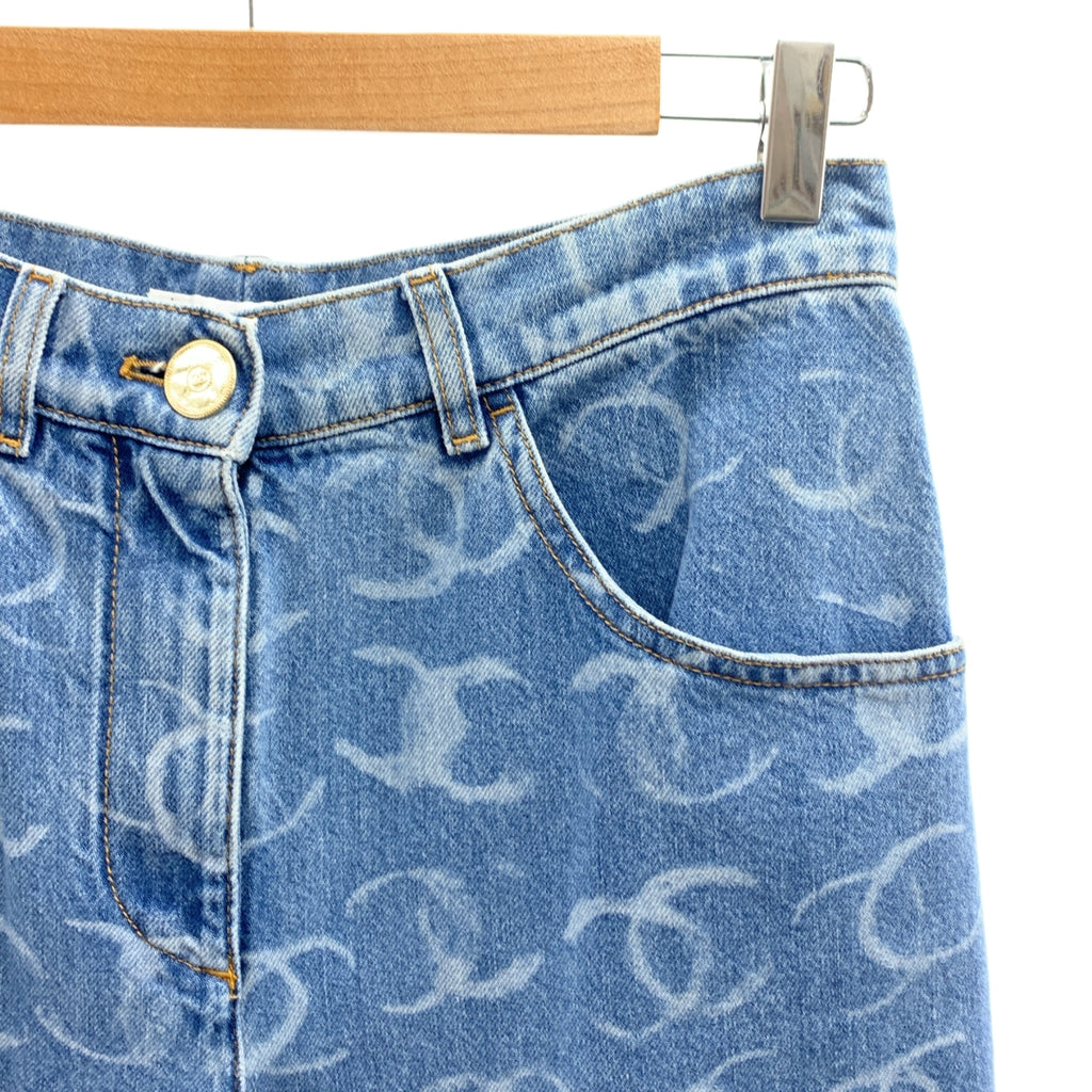 CHANEL / シャネル | ココマーク ワイド デニム パンツ / スパンコール P75557 | 36 | レディース