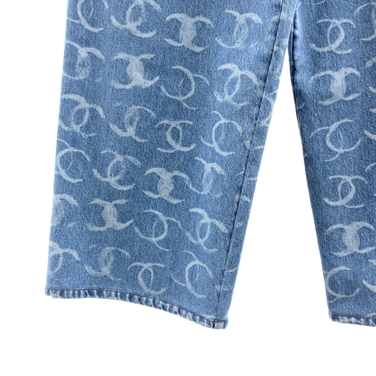 CHANEL / シャネル | ココマーク ワイド デニム パンツ / スパンコール P75557 | 36 | レディース