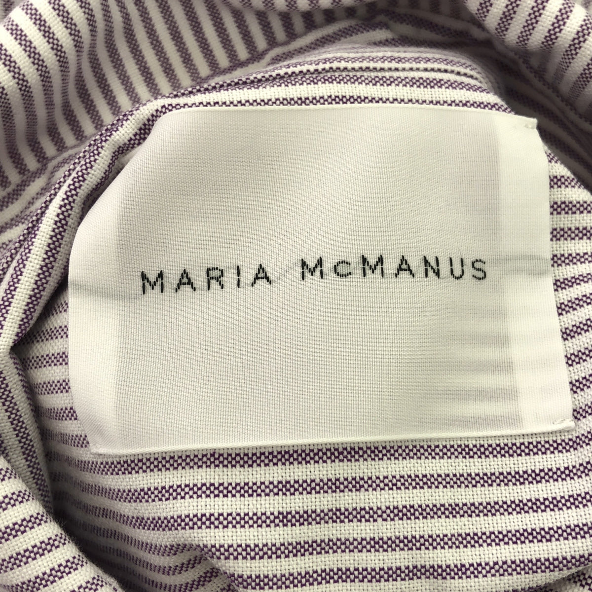 【미품】 Ron Herman / 론하만 | 취급 Maria Mcmanus / 코튼 스트라이프 셔츠 | S | 퍼플/화이트 | 여성