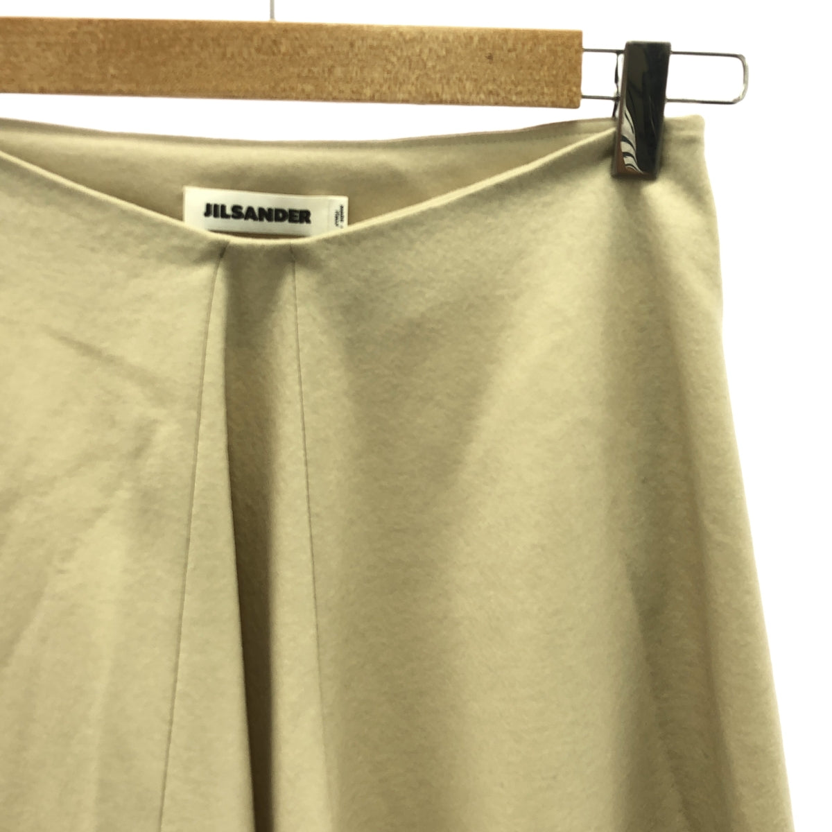 JIL SANDER / 질산더 | 울 플레어 롱 스커트 | 34 | 베이지 | 여성