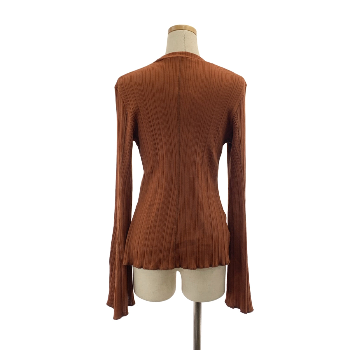 Mame Kurogouchi / マメクロゴウチ | Crew Neck Ribbed Jersey Top リブ ニット | 2 | レディース