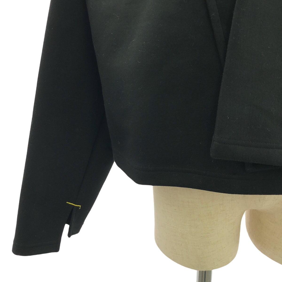 【美品】  nagonstans / ナゴンスタンス | flap cardigan / ストレッチ カーディガン ジャケット | M | black | レディース