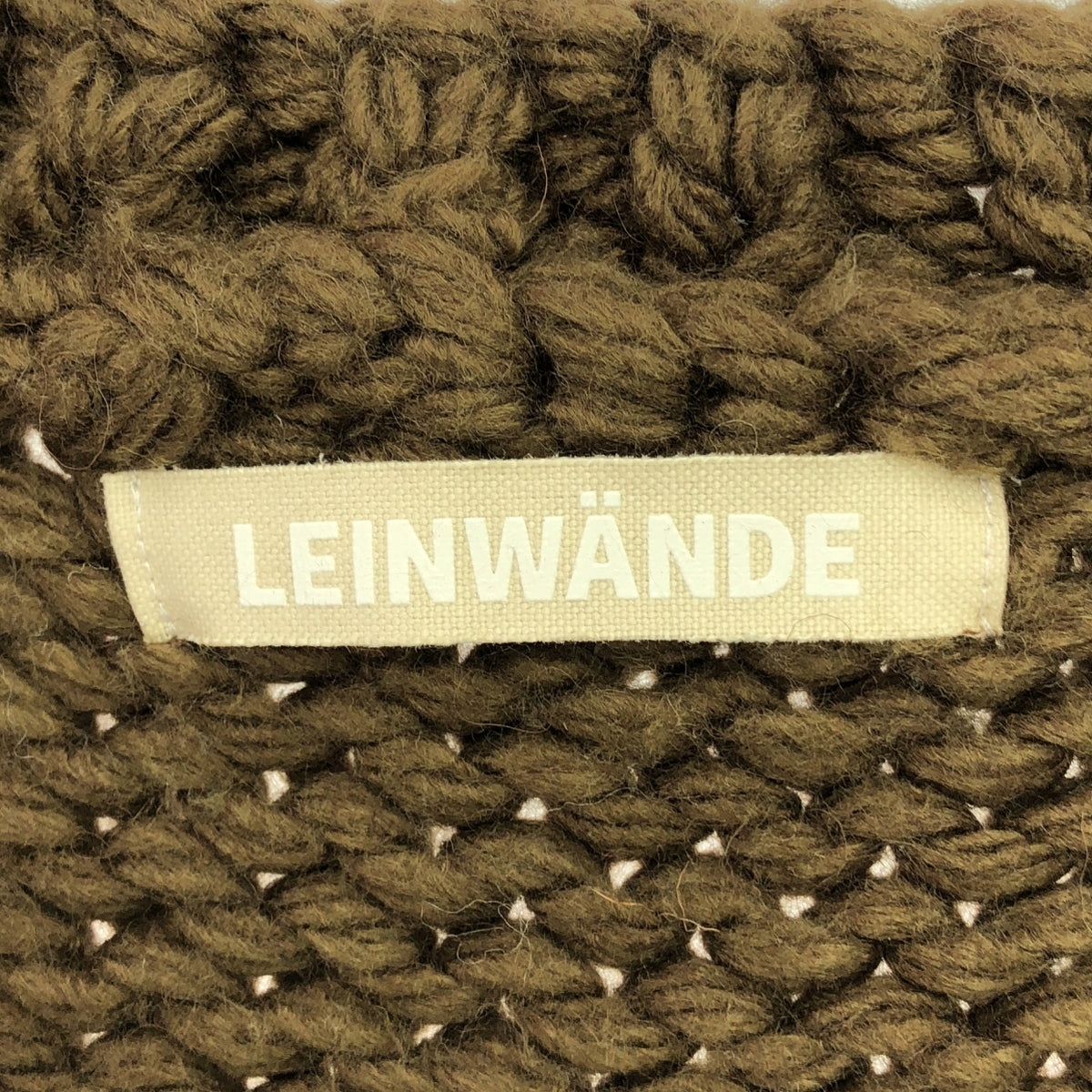 LEINWANDE / 라인 밴드 | Nuts Over Knit / 울 어저스터 볼륨 슬리브 니트 스웨터 | F | 브라운/블랙/블루 | 여성