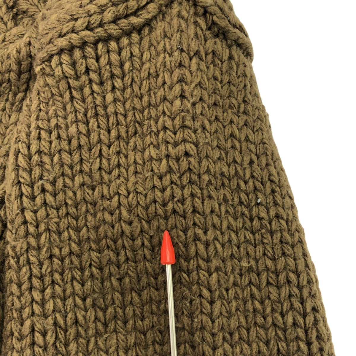 LEINWANDE / ラインヴァンド | Nuts Over Knit / ウール アジャスター ボリュームスリーブ ニット セーター | F | ブラウン/ブラック/ブルー | レディース