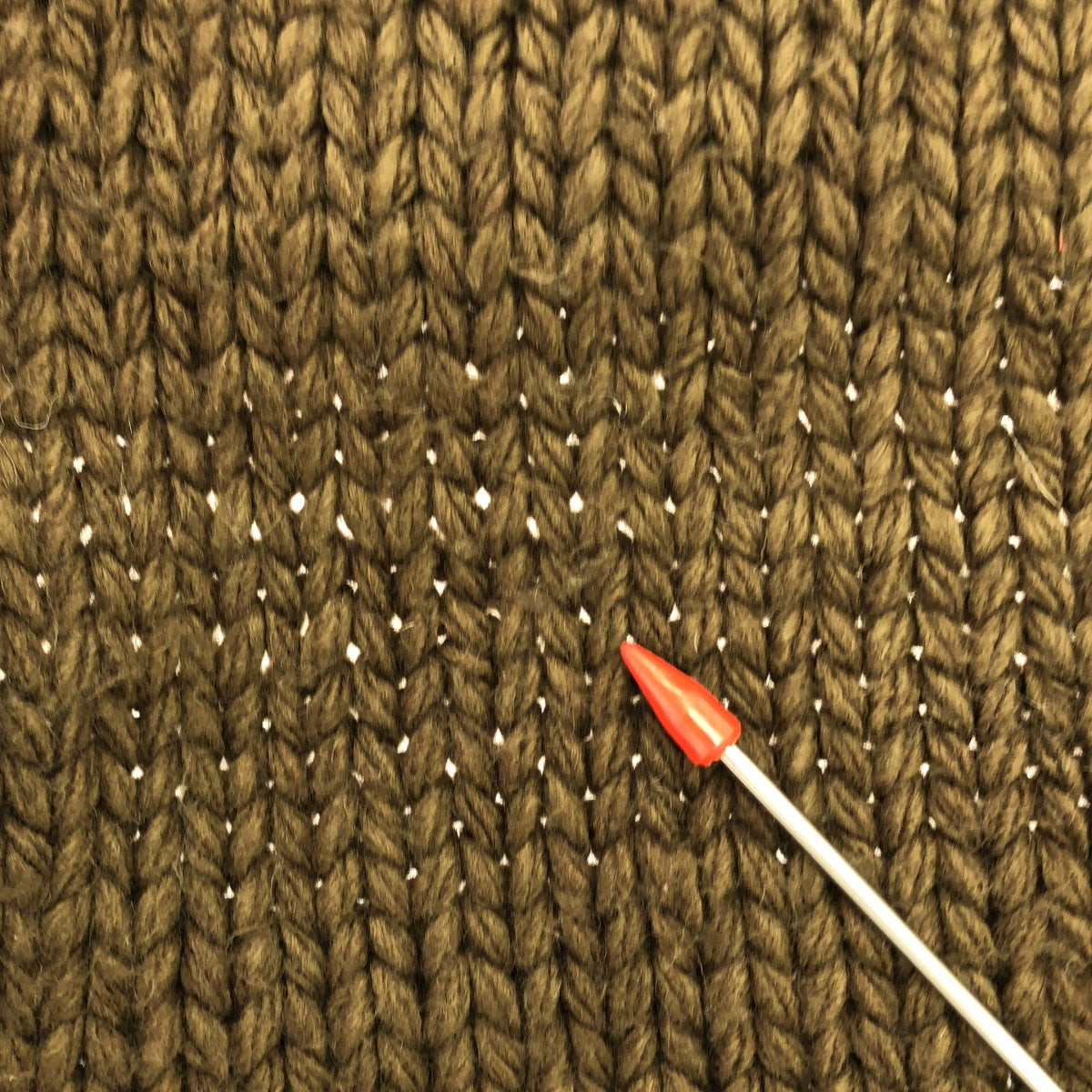 LEINWANDE / ラインヴァンド | Nuts Over Knit / ウール アジャスター ボリュームスリーブ ニット セーター | F | ブラウン/ブラック/ブルー | レディース