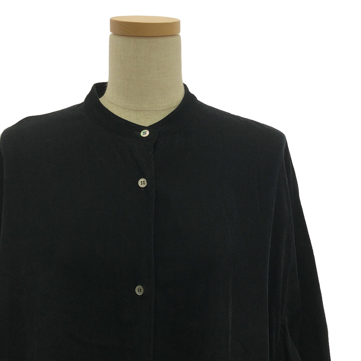 yuni 對我來說就像一朵花 / UNI |立領燈芯絨連身裙 | F |黑色 |女性的