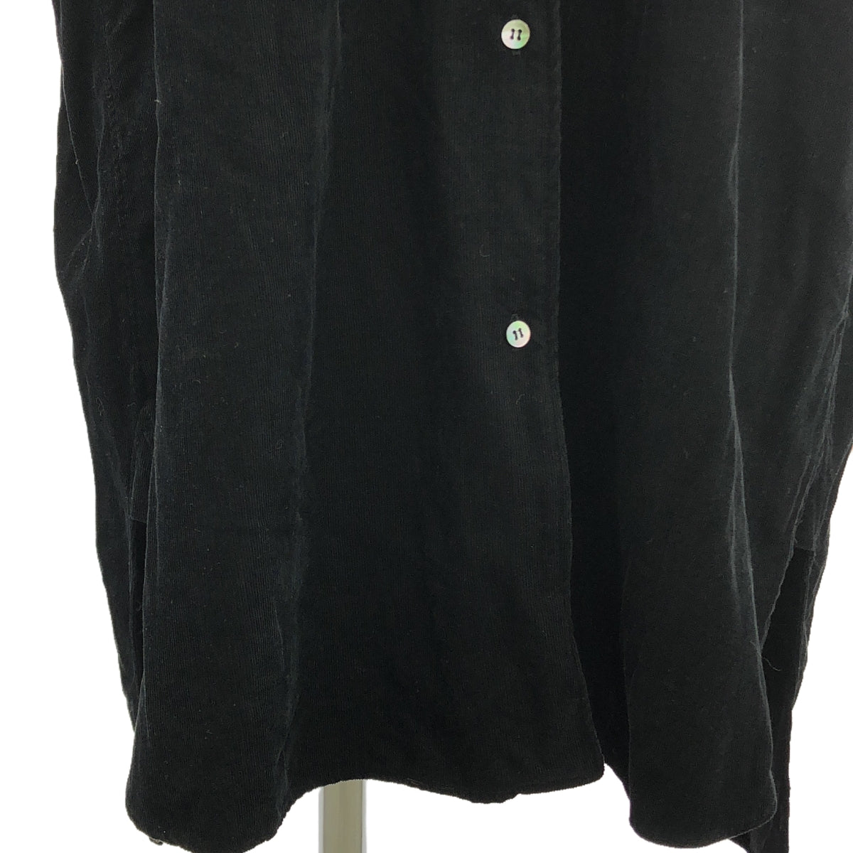 yuni 對我來說就像一朵花 / UNI |立領燈芯絨連身裙 | F |黑色 |女性的