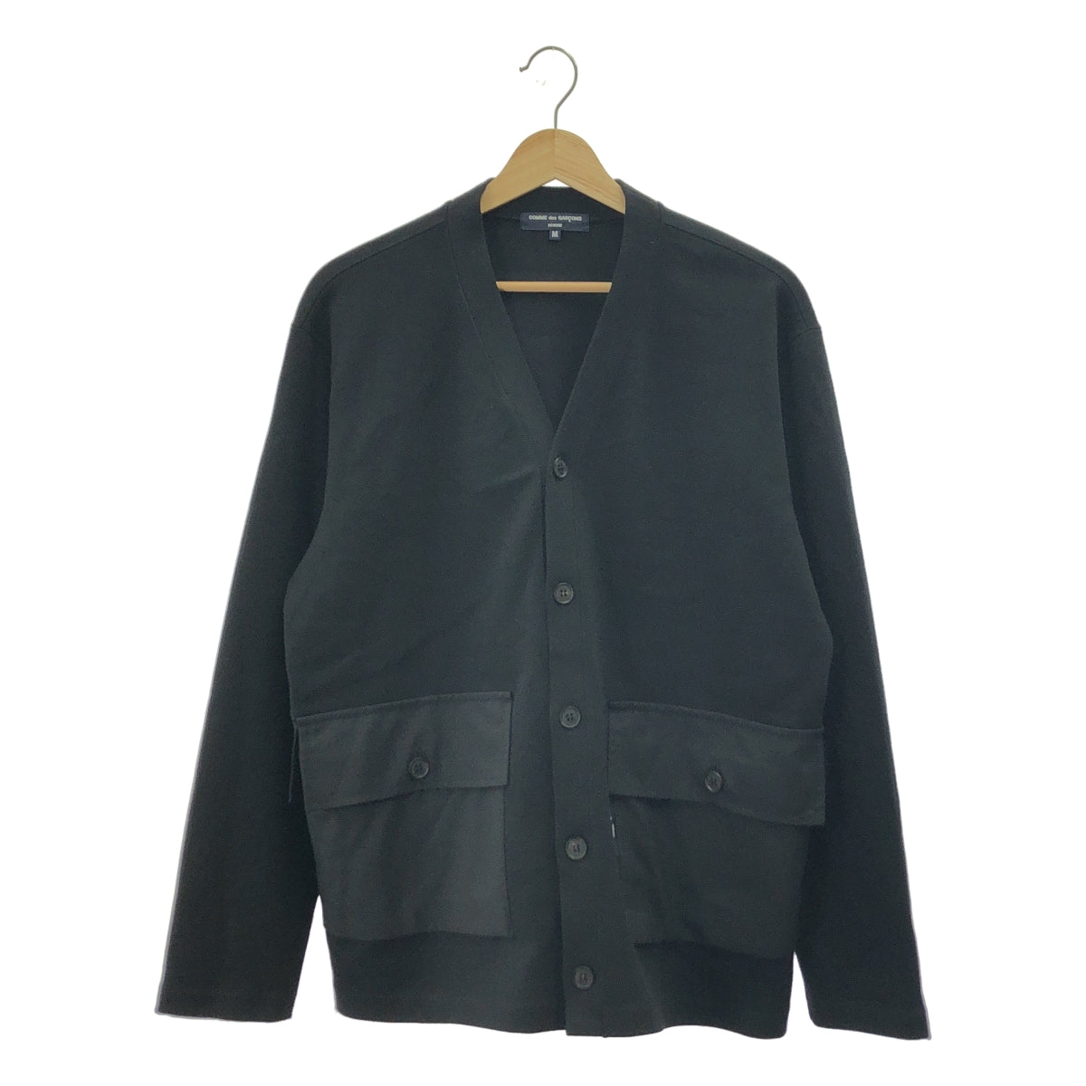 COMME des GARÇONS HOMME | 2022 秋冬 |混合材質口袋開襟衫 |尺寸 M |