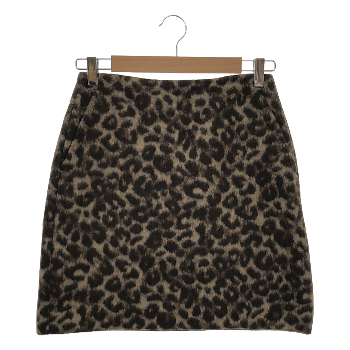 CURRENTAGE / 달력 | 2022AW | 레오파드 무늬 SHORT BEAVER 미니 스커트 | 1 | 브라운 | 여성