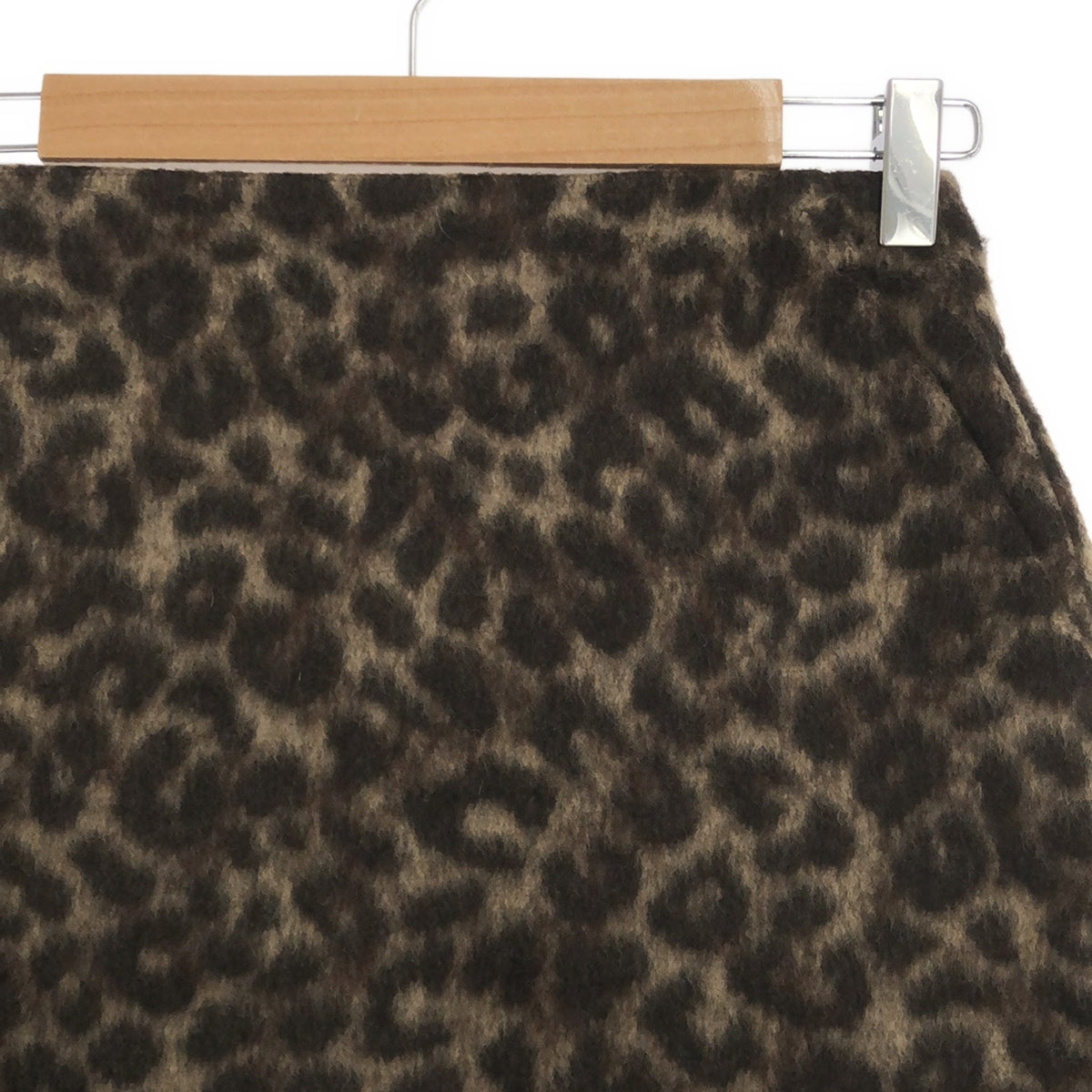 CURRENTAGE / 달력 | 2022AW | 레오파드 무늬 SHORT BEAVER 미니 스커트 | 1 | 브라운 | 여성