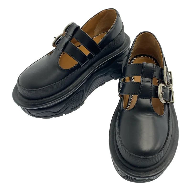 TOGA PULLA / トーガプルラ | AJ1316 / レザー ダブルストラップ メリージェーン シューズ | 36 | レディース