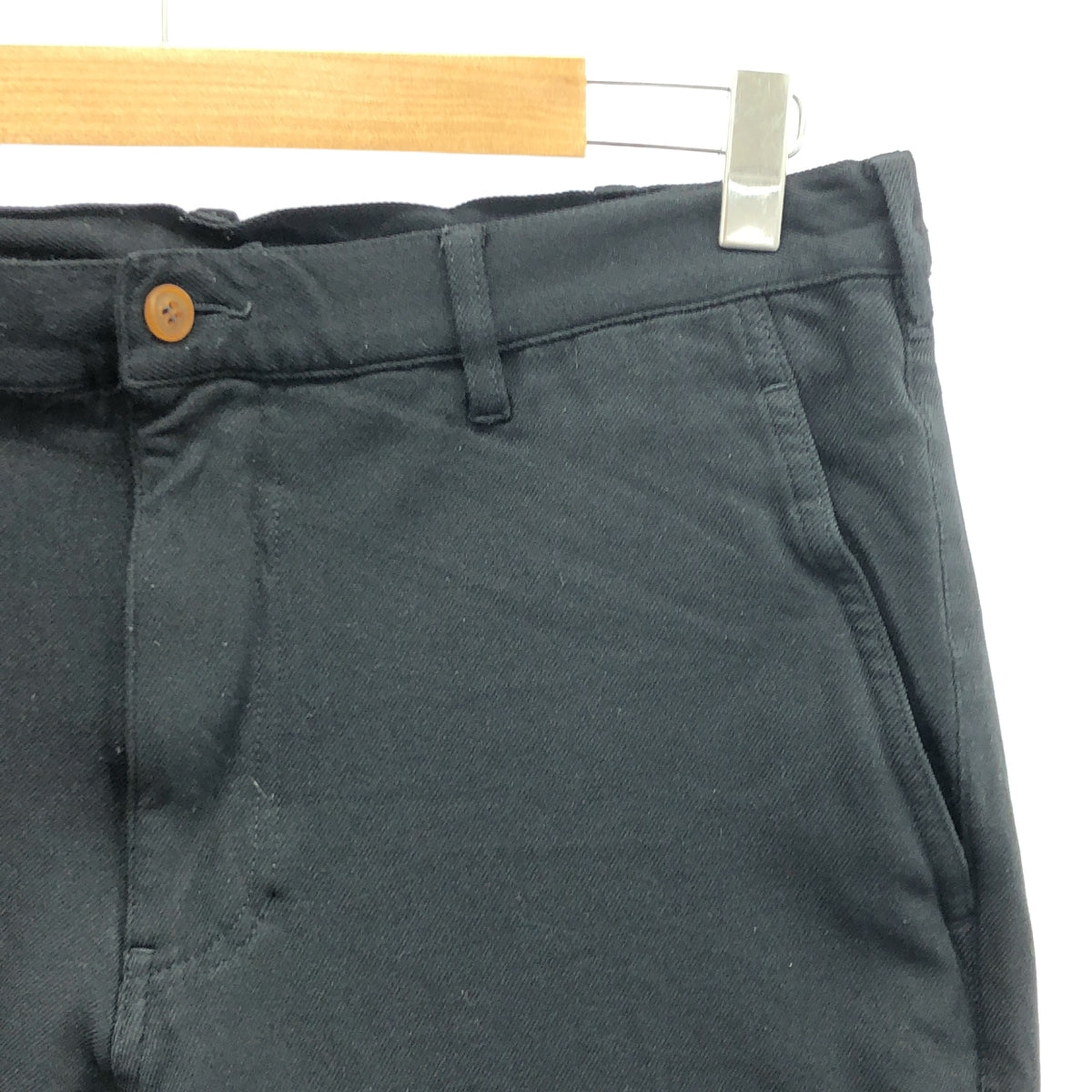 COMME des GARCONS HOMME PLUS / 콤데 갤슨 옴플루스 | 2004SS | 폴리 에스테르 융합 슬랙스 바지 | M | 블랙 | 남성
