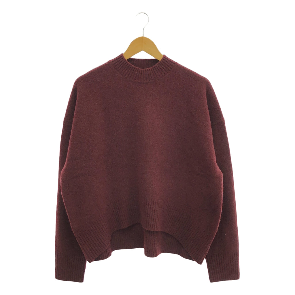 LE CIEL BLEU / ルシェルブルー | Wool Cashmere Crew Neck Knit ウール カシミヤ クルーネック ニット | 36 | ボルドー | レディース