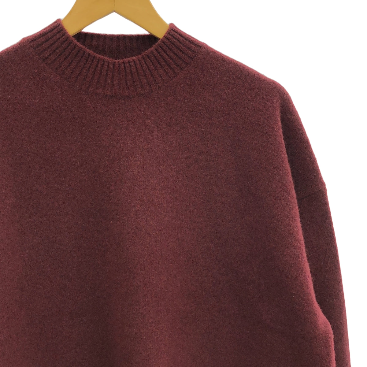 LE CIEL BLEU / ルシェルブルー | Wool Cashmere Crew Neck Knit ウール カシミヤ クルーネック ニット | 36 | ボルドー | レディース