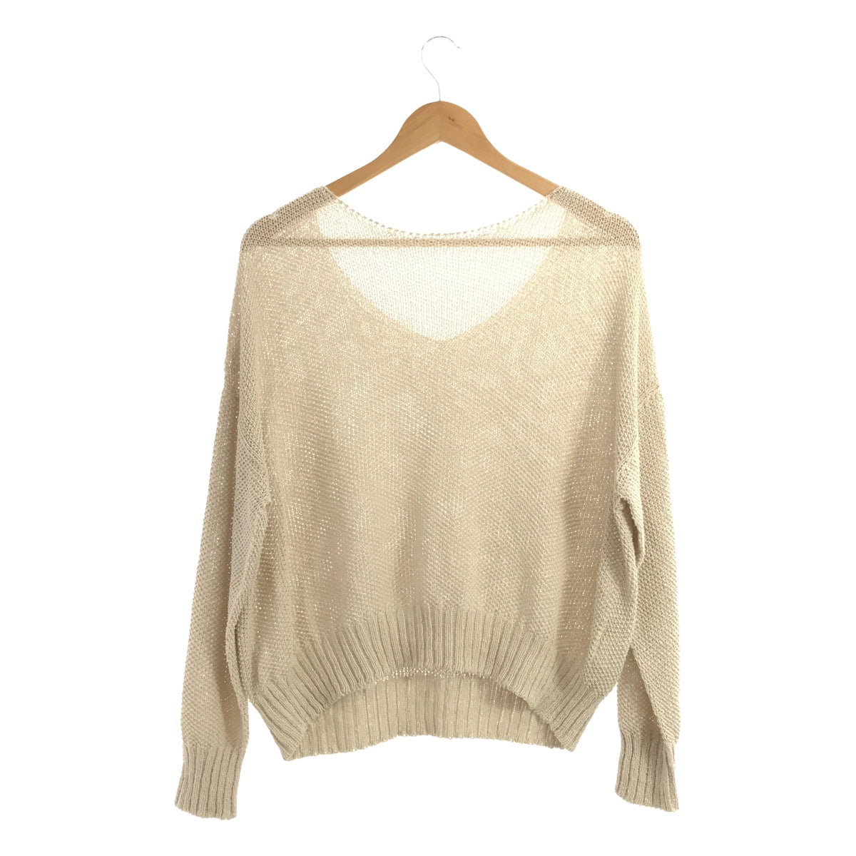 Spick and Span | 2022SS | Paper Yarn 2WAY Short Pullover | F | Natural | Women's