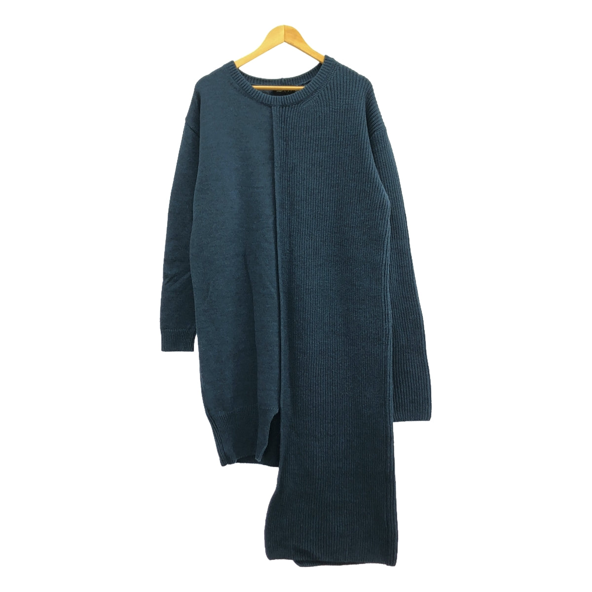 [狀況良好] RISMAT by Y's / Rismat by Y's |不對稱針織連身裙 |尺寸 2 |海軍 |女性的