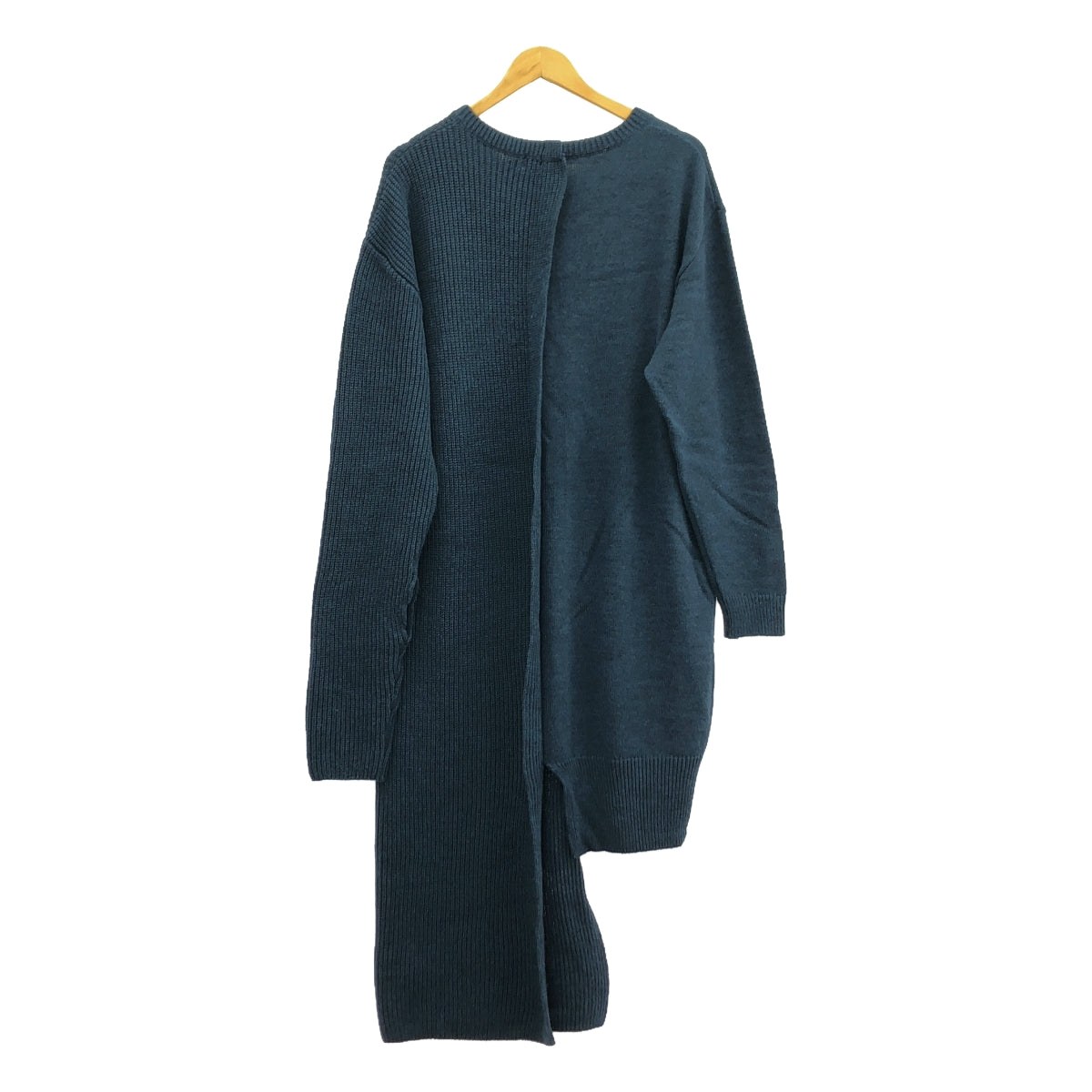 [狀況良好] RISMAT by Y's / Rismat by Y's |不對稱針織連身裙 |尺寸 2 |海軍 |女性的