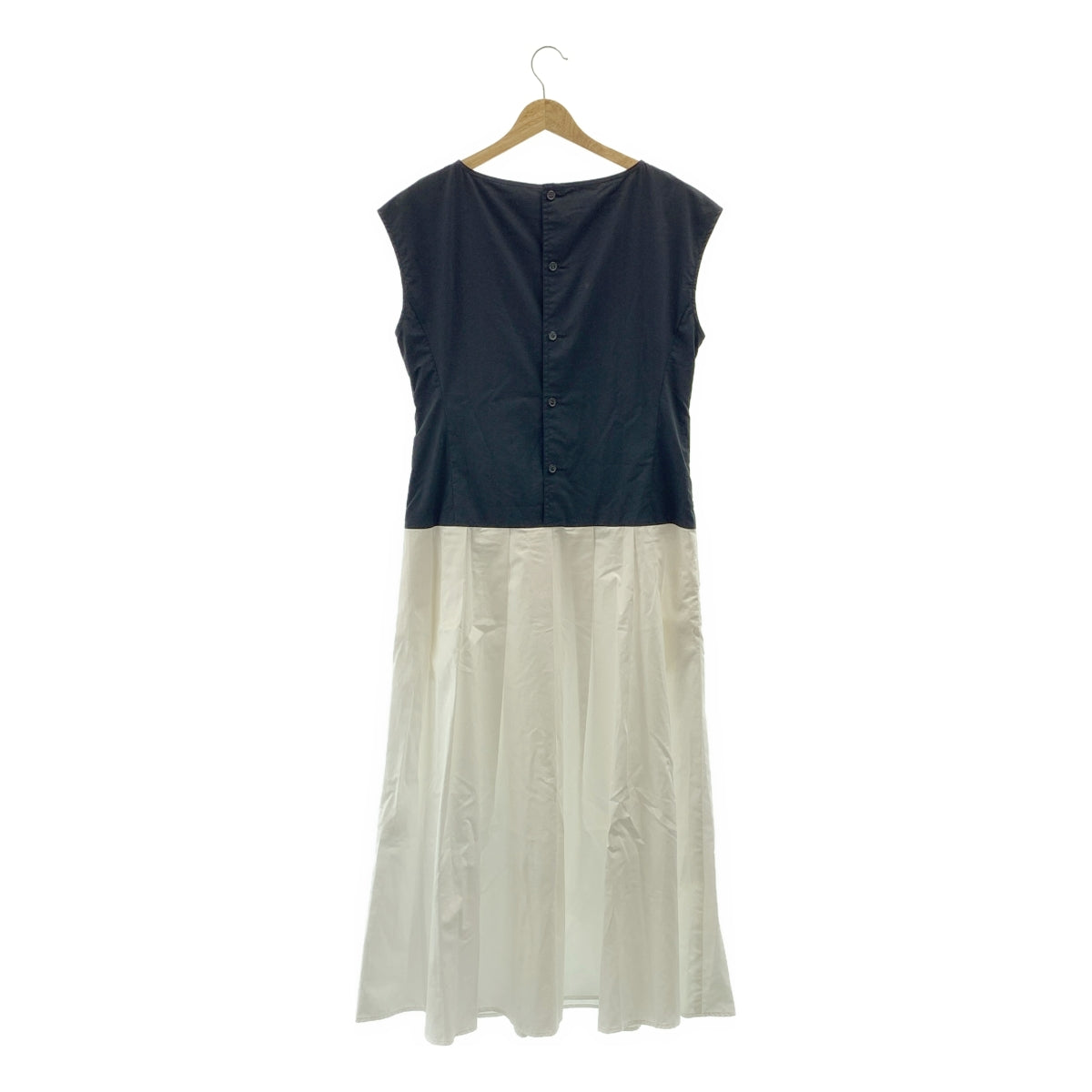 martinique / 마르티니크 | 2025AW | 타자기 바이 컬러 민소매 롱 원피스 |