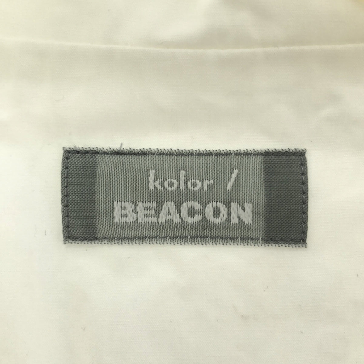 kolor BEACON / カラービーコン | パッチワーク タイプライター コーティング 半袖シャツ | 2 | ホワイト | メンズ – KLD