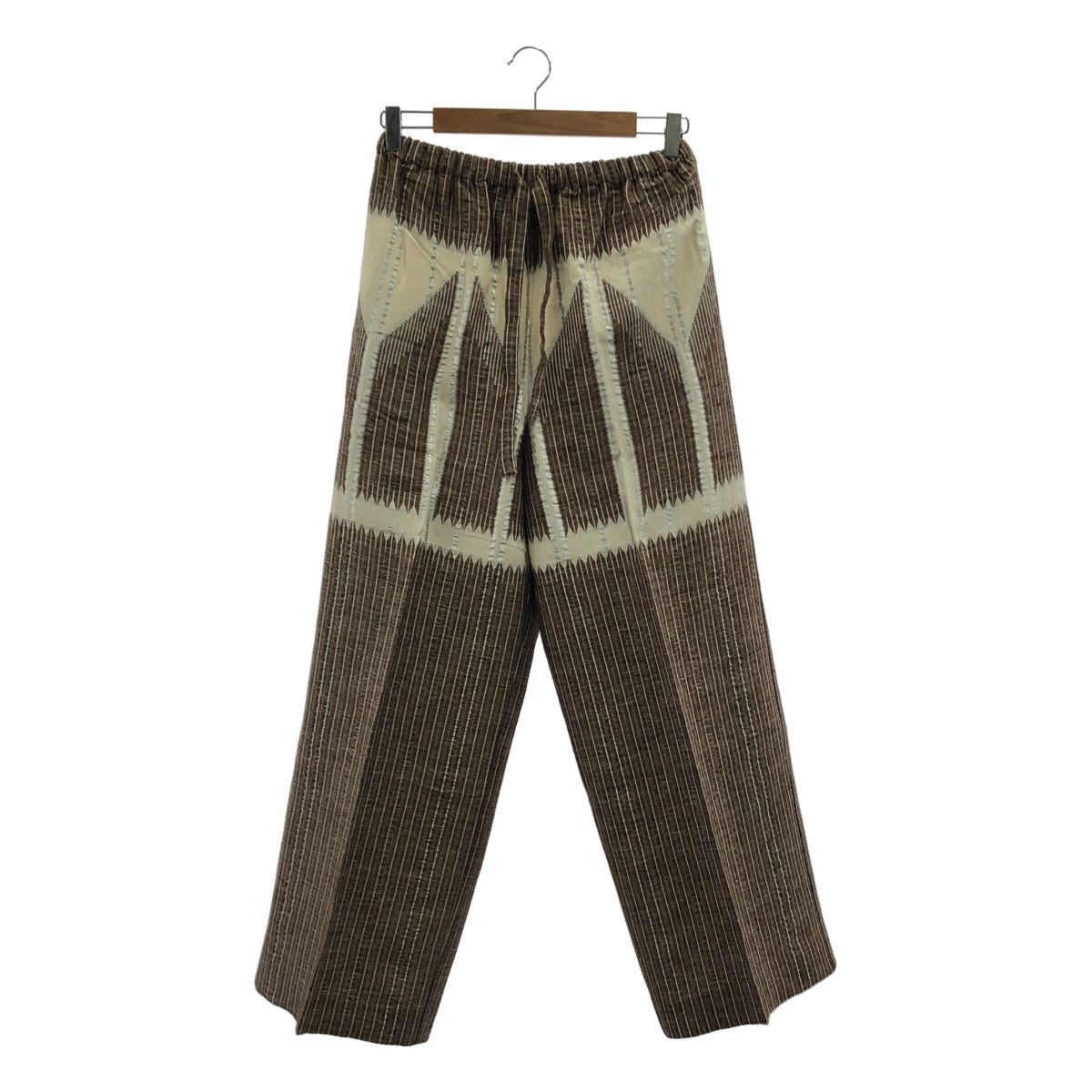 CURRENTAGE | 亞麻混紡全印花寬腿休閒褲 |