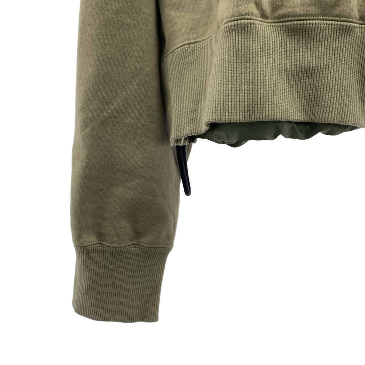 sacai | S Logo 褶皺下擺雙拉鍊連帽派克大衣 | 3 碼 | 女款