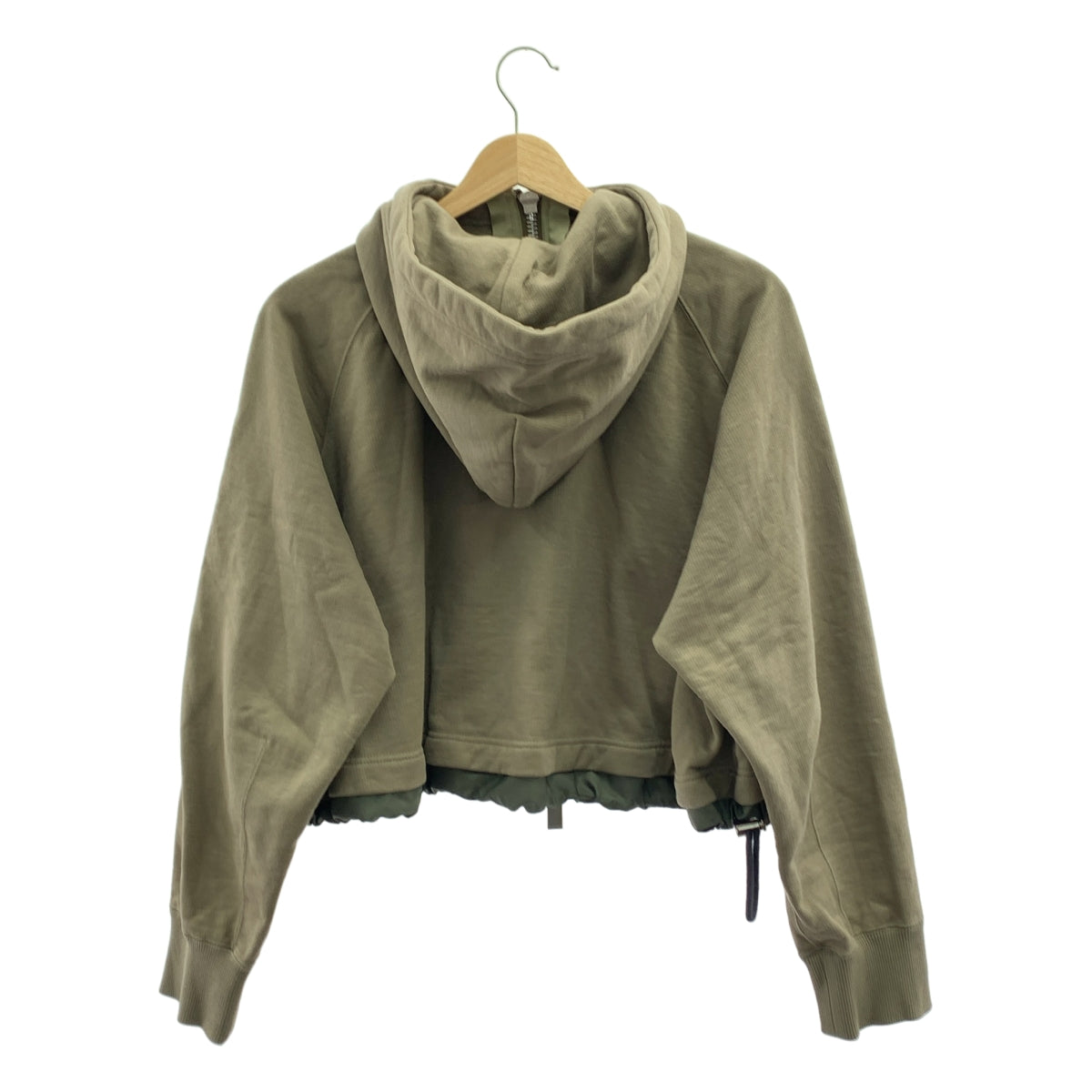 sacai | S Logo 褶皺下擺雙拉鍊連帽派克大衣 | 3 碼 | 女款