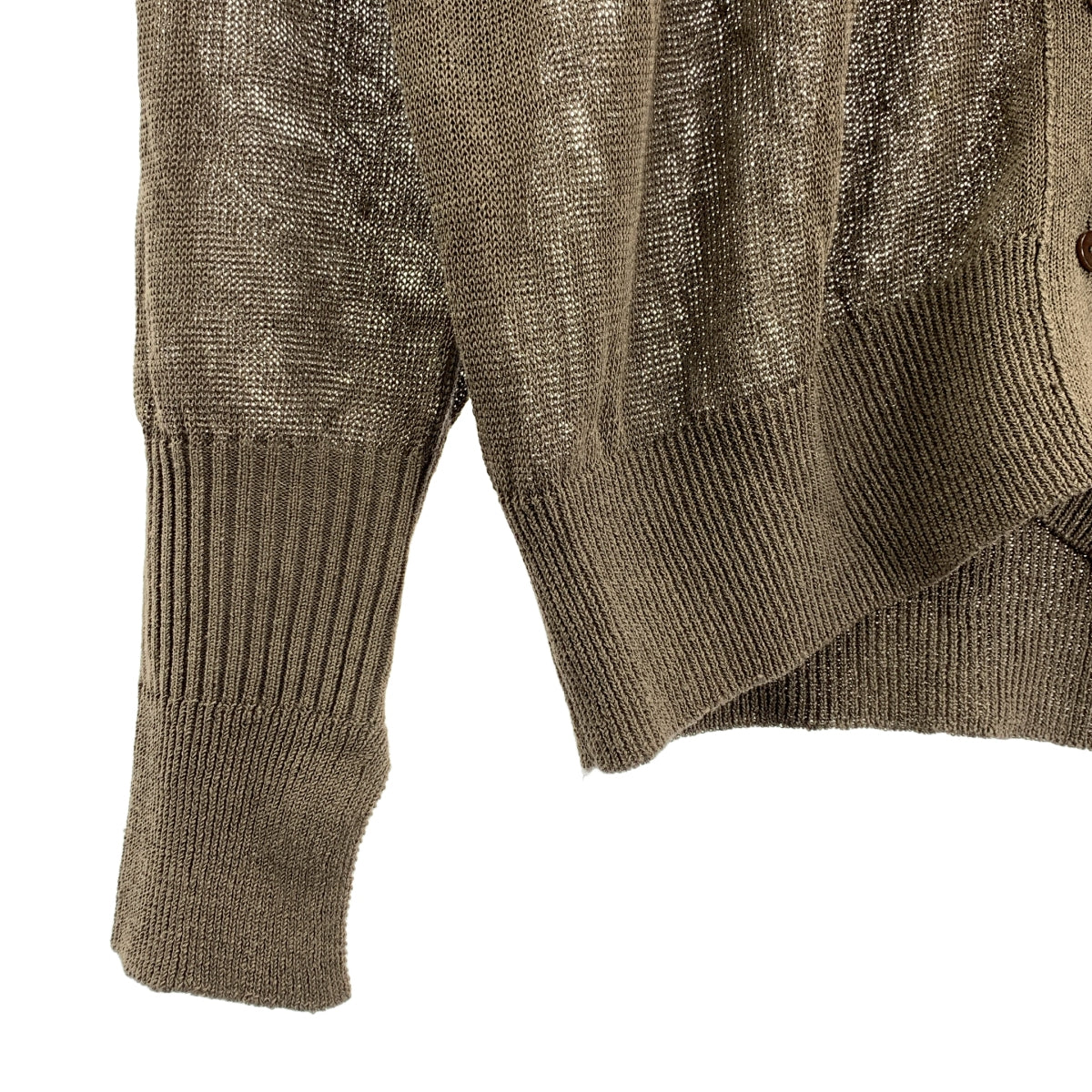 conte | 亞麻與絲綢針織深V領開襟衫 |