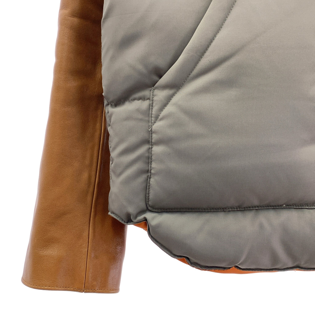 UNDERCOVERISM / 언더카바이즘 | 2012AW | PSYCHO COLOR기 LEATHER NYLON DOWN JACKET 가죽 나일론 도킹 다운 재킷 | 3 | 맨즈