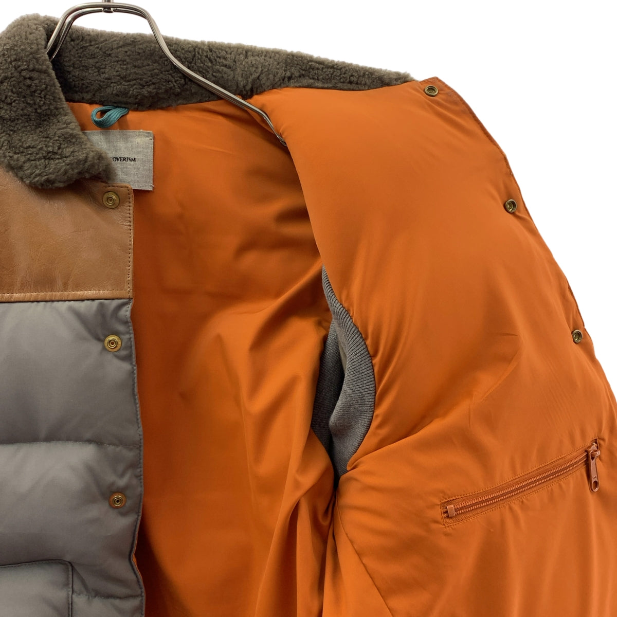 UNDERCOVERISM / 언더카바이즘 | 2012AW | PSYCHO COLOR기 LEATHER NYLON DOWN JACKET 가죽 나일론 도킹 다운 재킷 | 3 | 맨즈