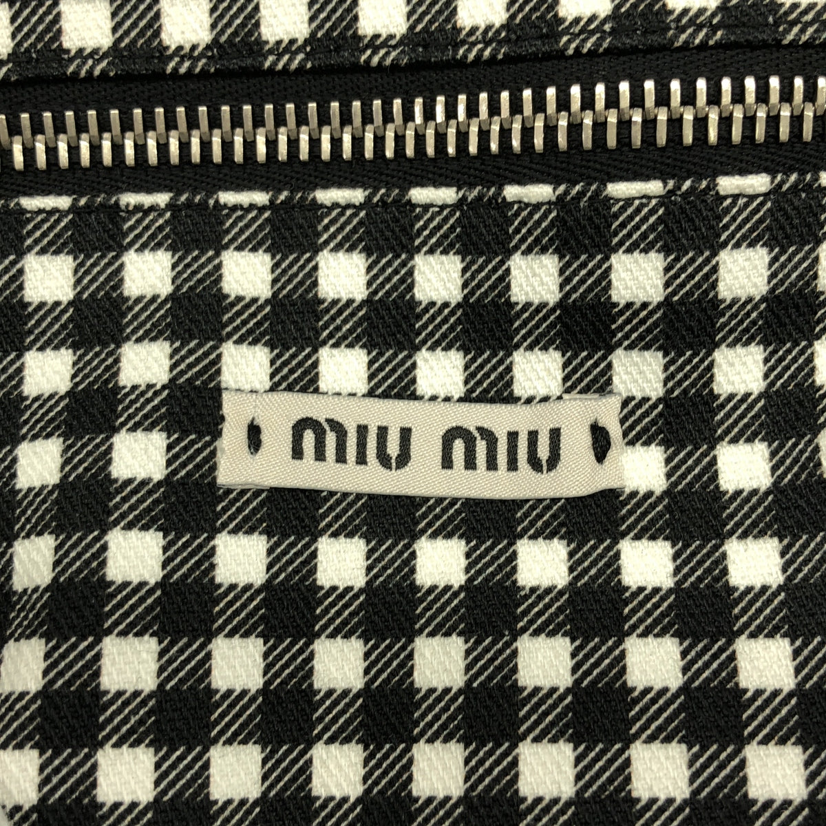 miu miu / 뮤 뮤 | 2way 깅엄 체크 토트 백 |