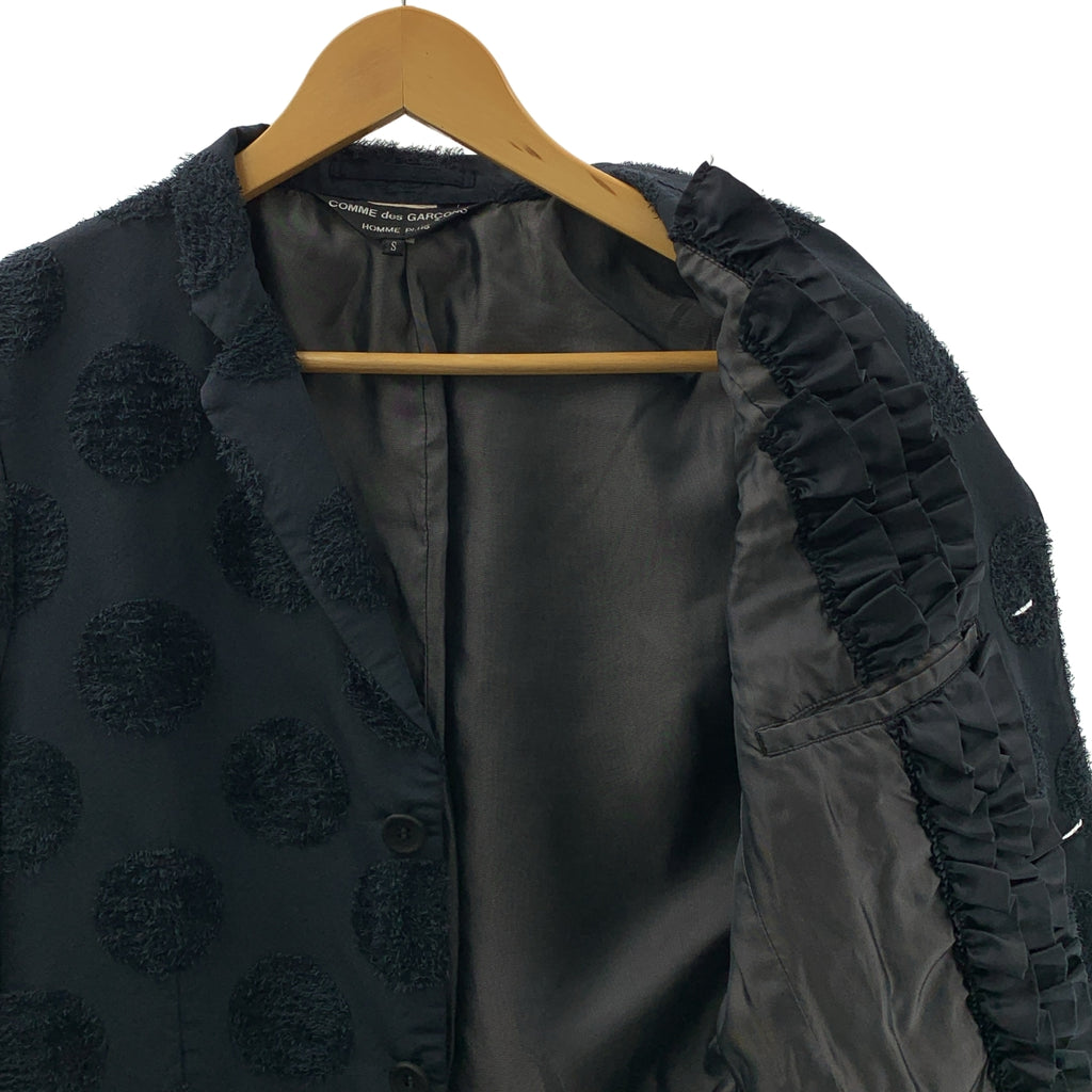 COMME des GARÇONS HOMME PLUS | 2011 秋冬系列 | Decadence 波長外套，荷葉邊內襯，切斯特菲爾德大衣 | S 碼 | 男士