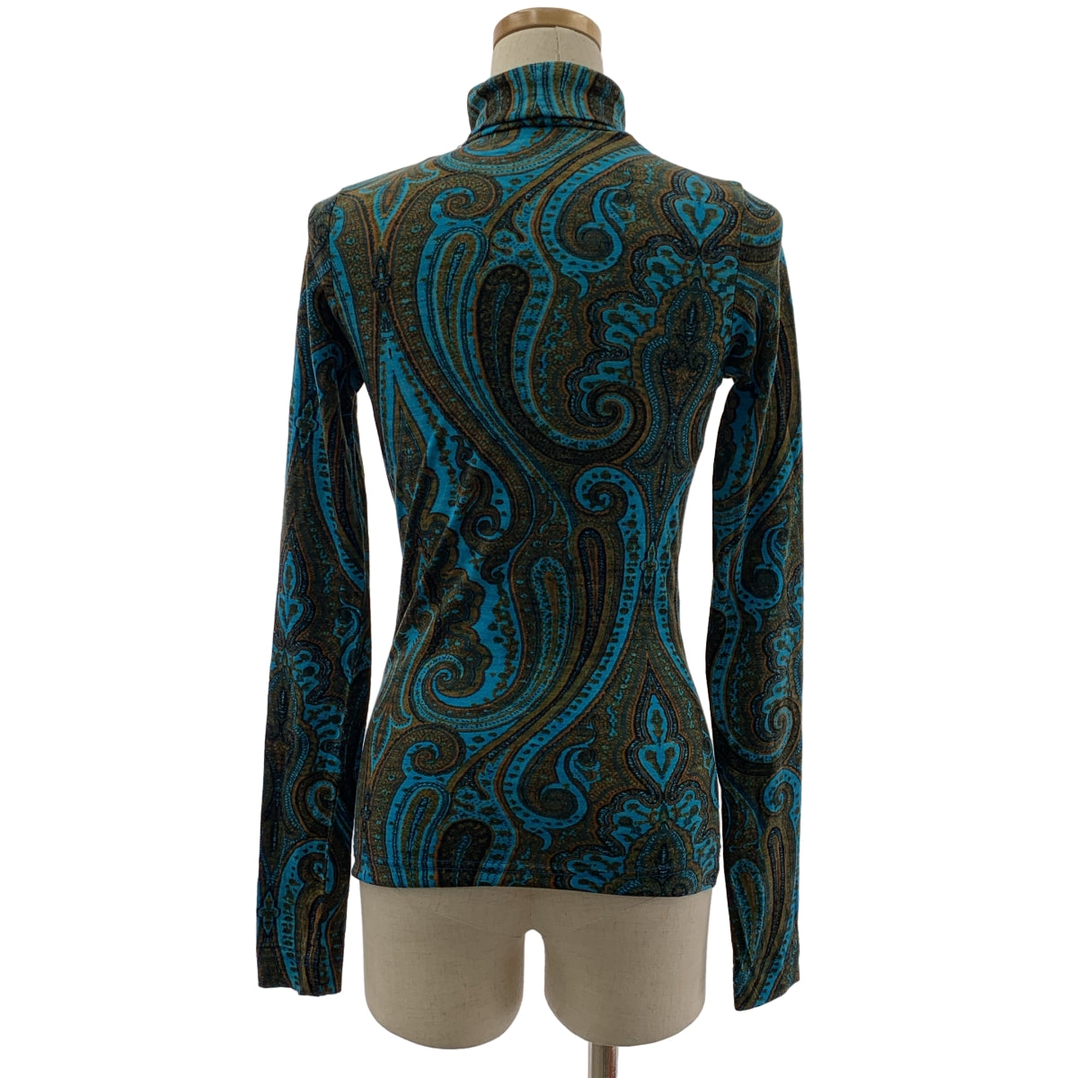 DRIES VAN NOTEN / ドリスヴァンノッテン | ウール カシミヤ 総柄 ハイネック カットソー | S | レディース