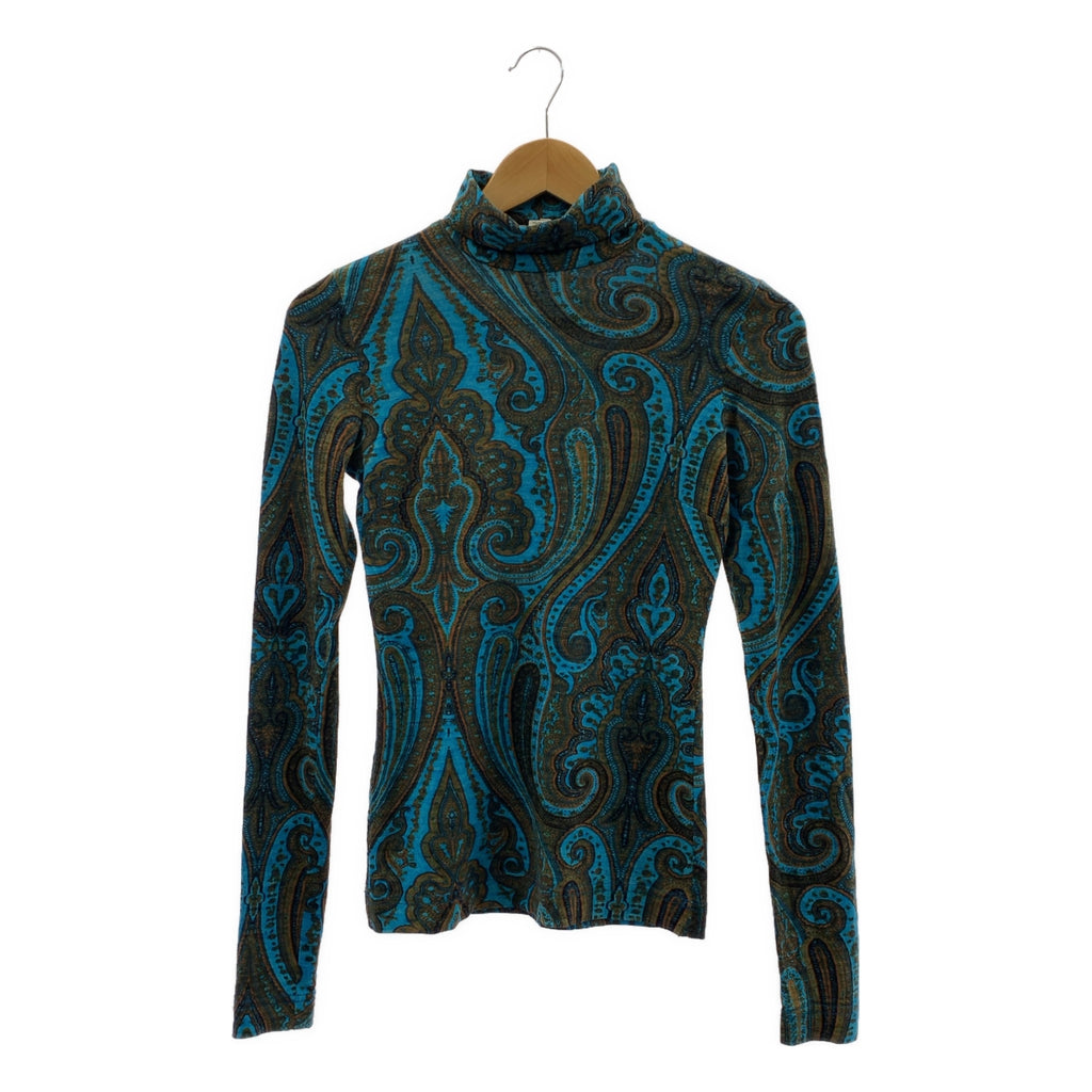 DRIES VAN NOTEN / ドリスヴァンノッテン | ウール カシミヤ 総柄 ハイネック カットソー | S | レディース