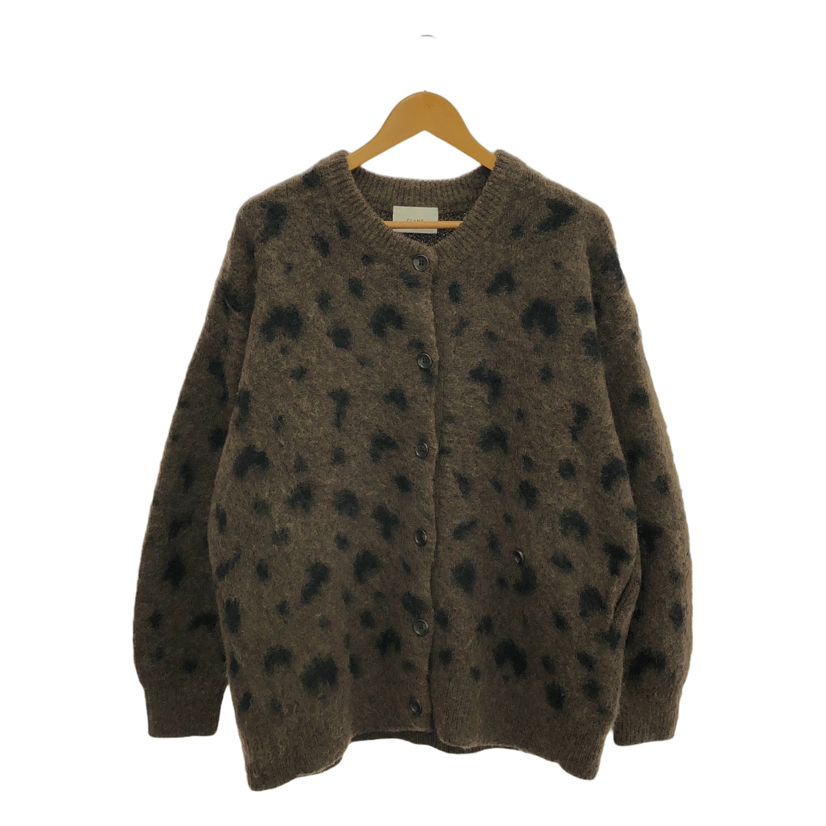 CLANE / クラネ | × Suzu Hirose MOHAIR LEOPARD LOOSE KNIT CARDIGAN レオパード モヘア カーディガン | 2 | ブラウン/ブラック | レディース