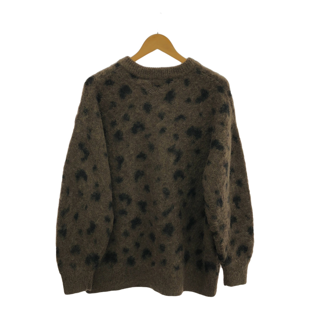 CLANE / クラネ | × Suzu Hirose MOHAIR LEOPARD LOOSE KNIT CARDIGAN レオパード モヘア カーディガン | 2 | ブラウン/ブラック | レディース