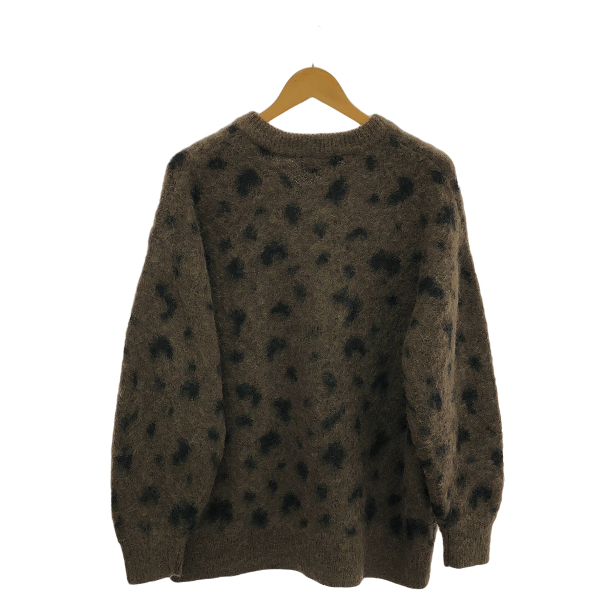 CLANE / クラネ | × Suzu Hirose MOHAIR LEOPARD LOOSE KNIT CARDIGAN レオパード モヘア カーディガン | 2 | ブラウン/ブラック | レディース