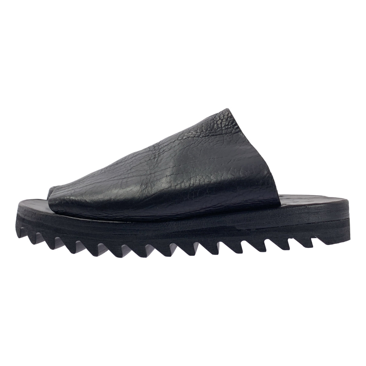 [狀況極佳] DIMISSIANOS&amp;MILLER | 鯊魚鞋底皮革涼鞋/穆勒鞋 | 黑色 | 男士