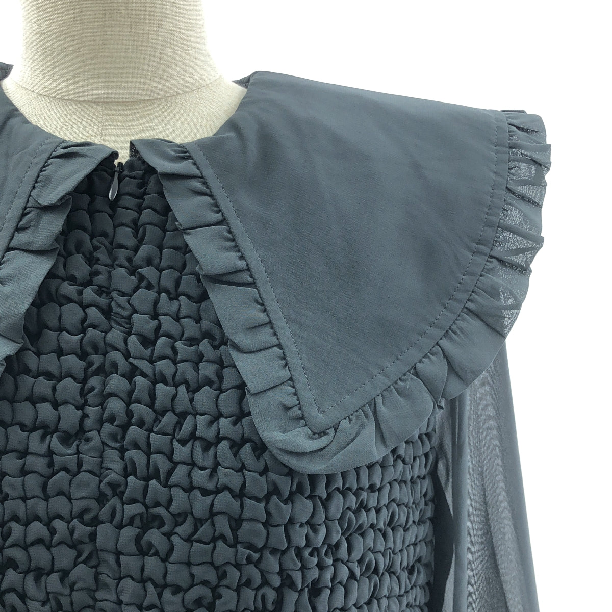 Ganni | 寬領透視長裙 | 尺寸 32 | 女款