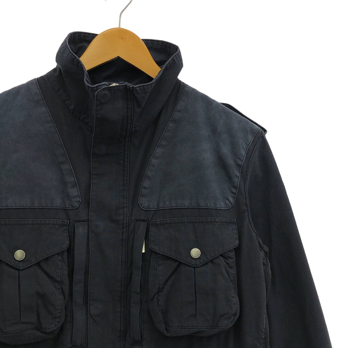 Barbour / バブアー | GOLD STANDARD / Garment Dye / リップストップ ミリタリー フィールドジャケット | M | ネイビー | メンズ