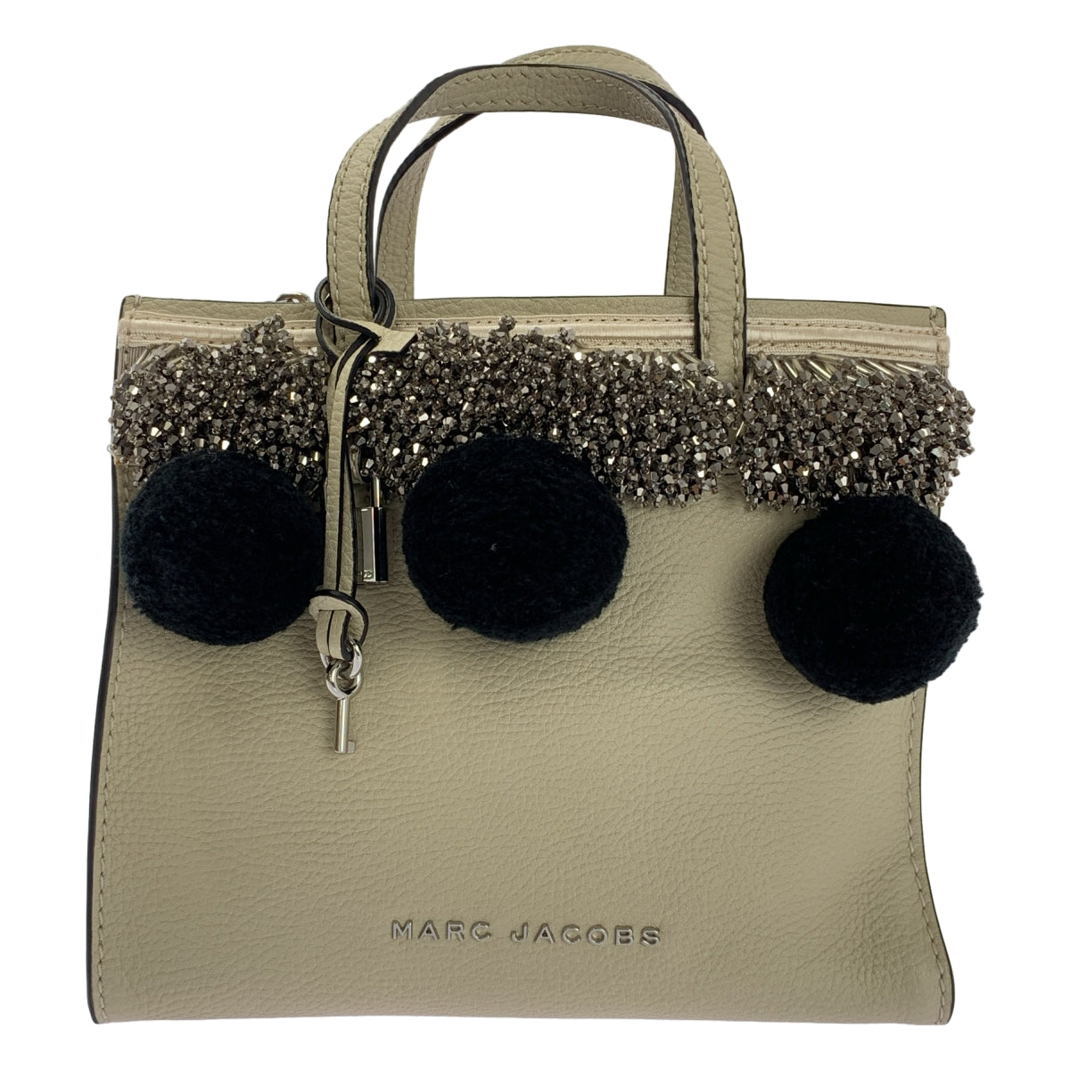 MARC JACOBS / 마크 제이콥스 | MINI GRIND / 미니 그라인드 퐁퐁 비즈 장식 2Way 토트 숄더백 |