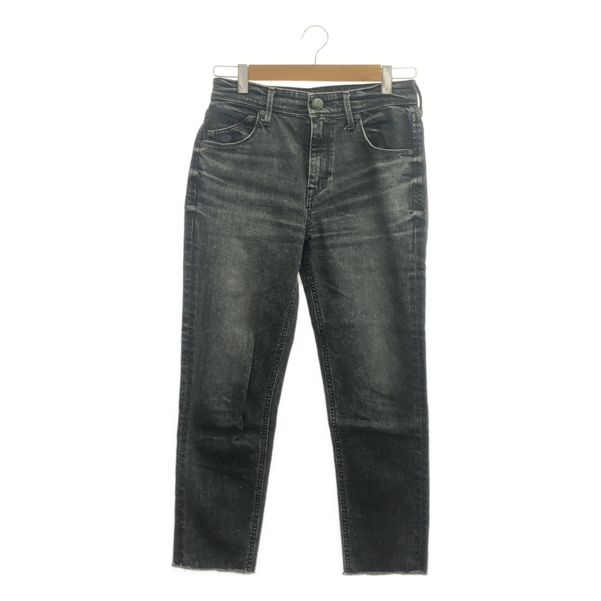 YANUK / ヤヌーク | RUTH Slim Tapered スリム テーパード デニムパンツ | 25 | ブラック | レディース