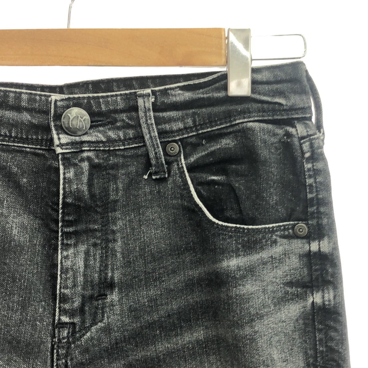 YANUK / ヤヌーク | RUTH Slim Tapered スリム テーパード デニムパンツ | 25 | ブラック | レディース