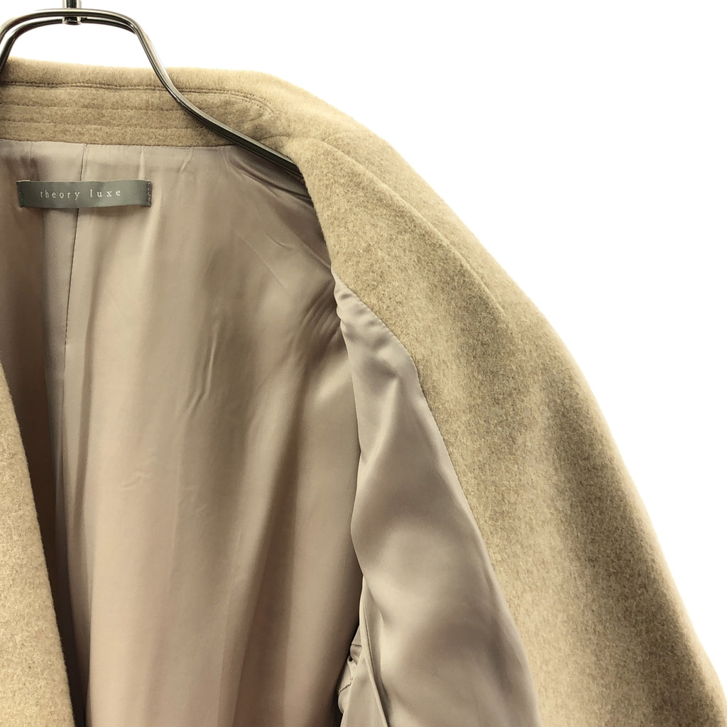 【成色極佳】Theory Luxe | PLATINUM BLONO BSTR 羊絨混紡切斯特菲爾德大衣 | 尺寸 32 | 米色 | 女款