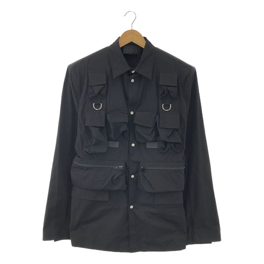 [New] PRADA | 2024SS | Utility Single-breasted jacket / UGI267 Utility multi-pocket jacket | 48 | black | Men's