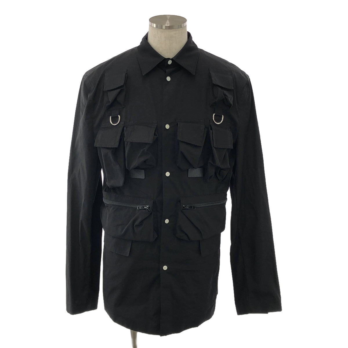 【新品】  PRADA / プラダ | 2024SS | Utility Single-breasted jacket / UGI267 ユーティリティ マルチポケット ジャケット | 48 | black | メンズ