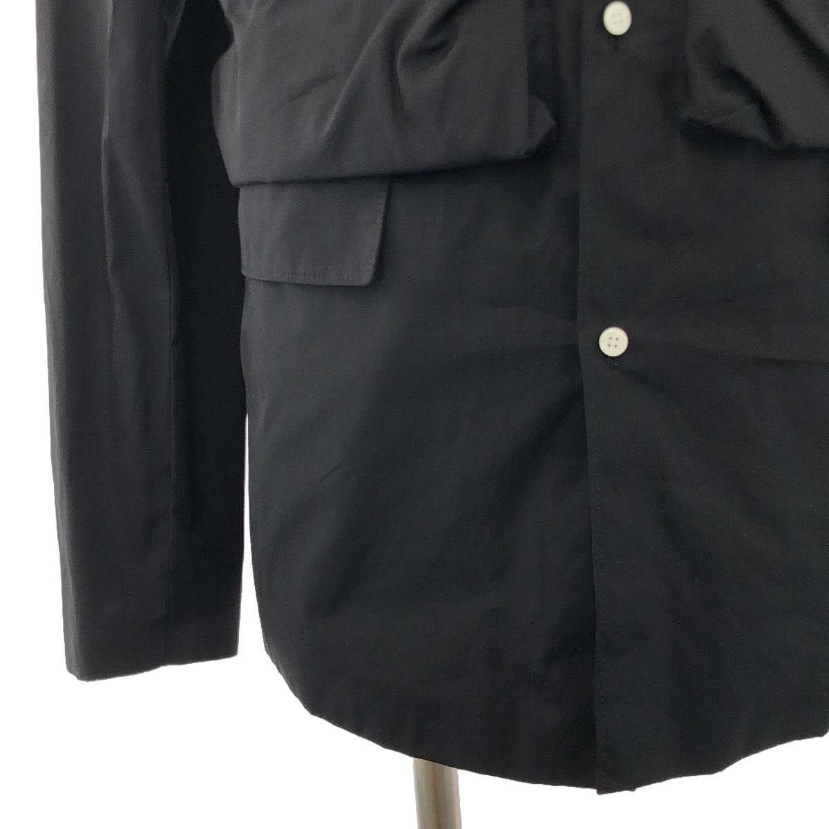 【신품】 PRADA / 프라다 | 2024SS | Utility Single-breasted jacket / UGI267 유틸리티 멀티 포켓 재킷 | 48 | 블랙 | 남성
