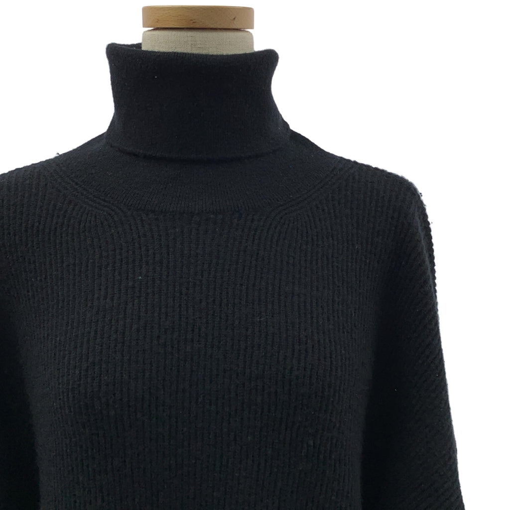 Maison Margiela / メゾンマルジェラ | 2018AW | ウール レザーエルボーパッチ タートルネック ロングニット セーター | M | レディース